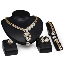 Clear Zircon Water Drop Anniversary Jewelry Sets (C-XSST0059)